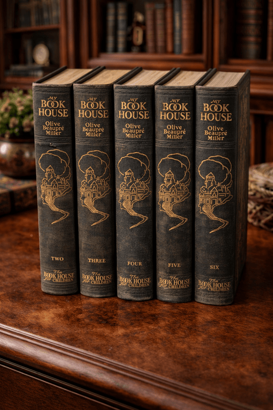 Antique My Bookhouse Set Vol. 2–6 (1920s) Olive Beaupré Miller – Illustrated Children’s Classics - Workshop & Study