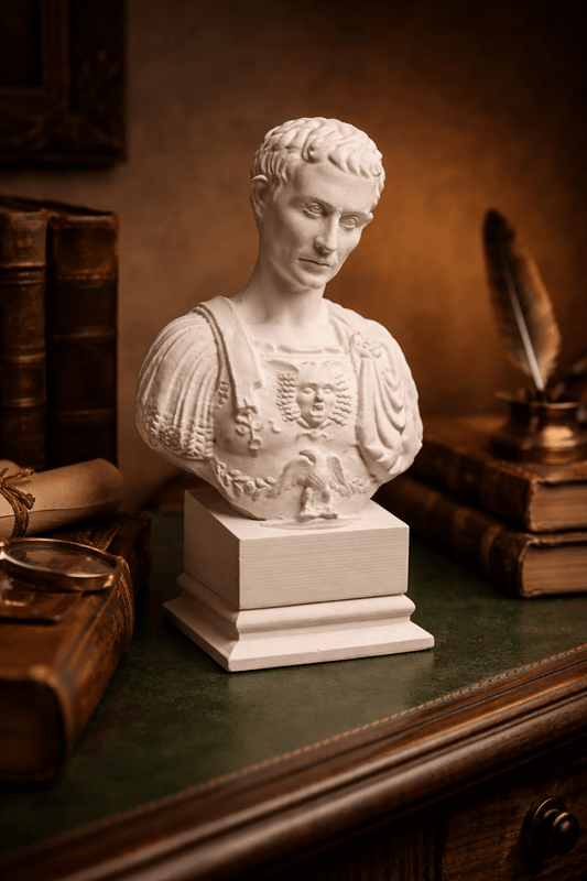 Augustus of Prima Porta Bust Plaster Sculpture Roman Emperor Julius Caesar Style - Workshop & Study