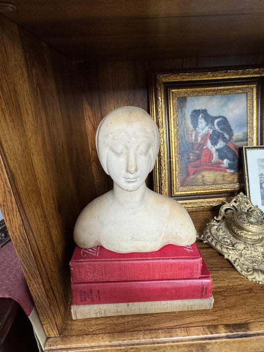 Vintage Ceramic Bust Sculpture – Classical Female Portrait Study - Workshop & Study